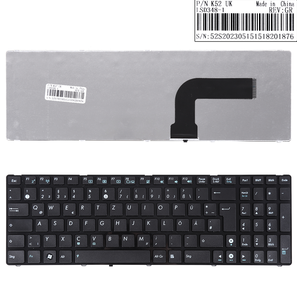 Picture of New Replacement Laptop Keyboard For ASUS G73 K52 GLOSSY FRAME BLACK GR Layout